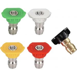KALANKA-Embouts de Buse D'eau,Buse de Pulvérisation pour Nettoyeur Haute Pression Universelle,Embouts de Buse de Pulvérisation pour Laveuse à Pression,pour le Nettoyage de Voiture et le Jardinage,5 P - Neuf