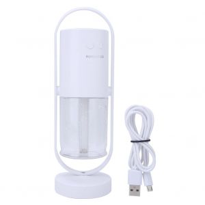 Humidificateur electrique 200 ml DC5 V, brumisateur ultra-silencieux, 40 ml/h, blanc - Neuf