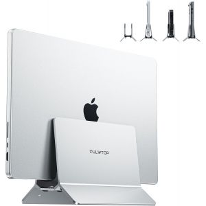 Support pour Ordinateur Portable,Support Vertical pour Ordinateurs Portables,Laptop Stand Compatible avec MacBook Air,Pro,Tablette et iPad,MacBook Stand pour Mac Mini (Argenté) - Neuf