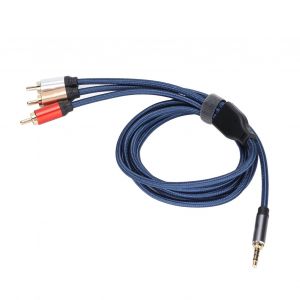 Cable audio stereo 3,5 mm male vers 3 RCa males, 1,8 m, pour haut-parleur, TV, CD, DVD - Neuf