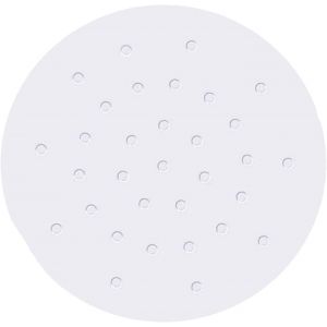 Jexnovashop-Lot De 100 Feuilles De Papier Sulfuris&eacute; Perfor&eacute; De 25 Cm Pour Friteuse &Agrave; Air Comprim&eacute;, Panier Vapeur En Bambou, Papier De Cuisson, Micro-Ondes, Four Anti-Adh&eacute;sif, Blanc - Neuf