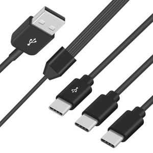 JGD-USB to USB C Cable, C&acirc;ble adaptateur de donn&eacute;es et de charge USB 2.0 de Type A m&acirc;le vers 3 Type USB C m&acirc;le pour LeTV Le 1, Le Pro, Le MAX, OnePlus 2 Nokia N1 tablette, Xiaomi 4C, (0,3m) - Neuf