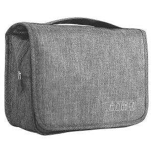 Trousse de toilette de voyage suspendue, trousses de toilette de voyage portable avec crochet, sac de toilette de voyage pliant imperm&eacute;able &agrave; l'eau, pour voyage d'affaires, salle de sport, vacances - Neuf