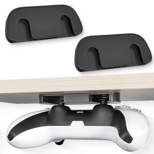 2 Pcs Controller Table Stand Compatible Ps5 / Ps4, Ps5 Controller Holder Storage Rack Under Desk Mount - Neuf