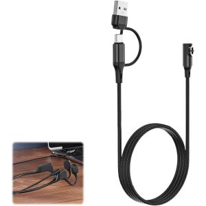 LETNERNY-2-En-1 Câble De Chargeur Pour Shokz, Pour Shokz Charger, Pour Sh Okz Openrun, Pour Sh Okz Openrun Pro 2/Open Run/S Hokz Op Enrun Mini/Shokz Op Enrun Pr O/Sho Kz Openr Un P Ro Mini (Usb_C) - Neuf