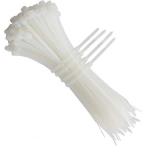 250 Pièces Blanc 300mm x 4,8mm Autobloquant Nylon Attaches de Câble en Plastique Colliers Serre-Câbles électrique Protégé 22kg Résistance - Neuf