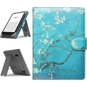 GUOP-Étui Universel Pour 6-6.8'' Kobo/Pocketbook/Tolino/Sony E-Book Reader 6.8"" Kindle Paperwhite/6"" Nouveau Kindle 2022 & 2019/Kobo Clara Hd/Kobo Clara 2E Coque Housse Avec Support,Fleur - Neuf