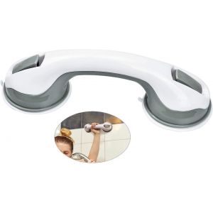 Poign&eacute;e &agrave; ventouse 30 x 9 x 8,5 cm - Grise, antid&eacute;rapante, pour baignoire, douche, portable - Neuf