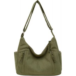 Sac À Main Femme Velours Côtelé Sacs Bandoulière Femme Cabas Ajustable Sac Cabas Tote Bag Pour École, Collège Et Travail[X225] - Neuf