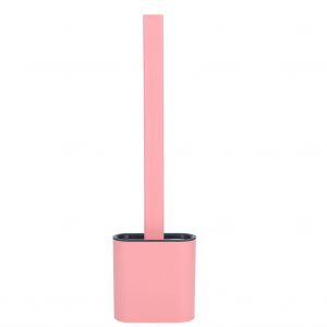 HJLIAN Ensemble de brosse WC murale pour salle de bain, nettoyeur en profondeur et support a sechage rapide avec long manche (rose) - Neuf