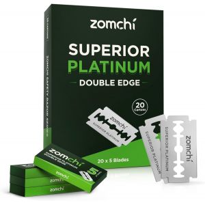 Eryi-Lame De Rasoir De Sûreté - 100 Lames Rasoir De Sécurité - Lames De Rasoir À Double Tranchant - Lames De Rasage En Acier Inoxydable Platine Pour Homme Et Femme - Neuf