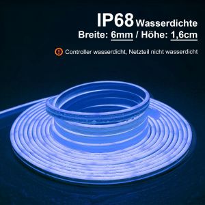 10m Flexible Neon Led Rvb, Ip68 Ruban Led Exterieur Etanche Bluetooth Avec Smart App Et T&eacute;l&eacute;commande, 24v N&eacute;on Bande Musique Sync Pour Terrasse, Balcon, Toit, Panneaux Muraux - Neuf