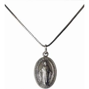La M&eacute;daille Miraculeuse Avec Cha&icirc;ne - L'originale - 100% Made In Italy - Les M&eacute;dailles Des Saints Patrons - Neuf