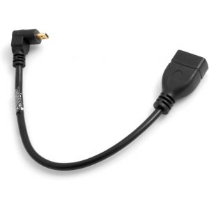 ERYI-Micro Hdmi (Mâle) - Fiche Coudée À 90° Vers Hdmi (Femelle) - Câble Femelle - 22 Cm - Neuf