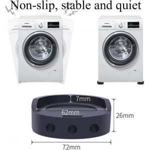 Coussinets anti-vibrations multifonctionnels, coussinets en caoutchouc pour machine à laver, tapis antidérapant, antichoc et antibruit pour laveuse et sécheuse. - Neuf