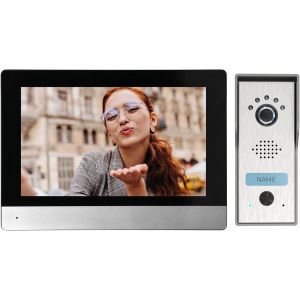 Visiophone Filaire Pour Une Famille Sonnette Avec Camera Full Hd Interphone Video Filaire Avec Ecran Tactile 7"" Portier Video Pour Montage En Saillie - Neuf