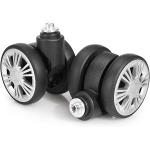 Lot De 2 Roues De Valise De Remplacement Universelles R&eacute;sistantes &Agrave; L'usure Avec Roulements Pour La Plupart Des R&eacute;parations De Valises &Agrave; Faire Soi-M&ecirc;me(Argent) - Neuf