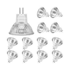 12pcs Mr11 Ampoules Halog&egrave;nes Gu4 Lampe Halog&egrave;ne 12v 20w Mr11 Gu4 Couvercle En Verre D'ampoule &Agrave; Intensit&eacute; Variable Pour Plafond - Jz - Neuf