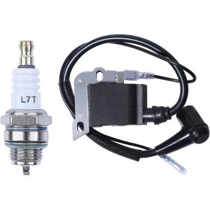 MEVRONISSHOP-Bobine d'Allumage pour Husqvarna 51 55 61 66 257 261 262 266 268 272 Tron&ccedil;onneuse Remplacer 544018401,268 Bobine d'Allumage avec L7T/BPMR7A Bougie d'Allumage - Neuf