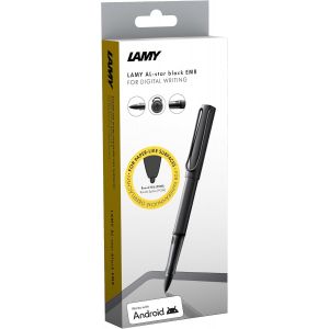 Lamy Al-Star Emr Black (Pointe Pom) - Stylet Pour De Nombreux Appareils Android - Avec Prise En Main Ergonomique - Écriture & Dessin Précis Sur Supports Numériques - Avec Touche De Fonction - Neuf