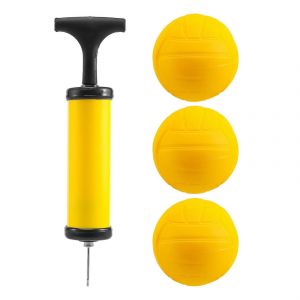 Roundnet Game Ball Ballons de compétition remplaçables Mini volleyball Paquet de 3 avec pompe - Neuf