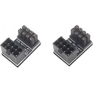 8 Pin to 8 Pin 180 Degree Angle Adapter for Desktop Computer Graphics Card GPU Power Cable 2 Pack - Neuf