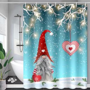 No&euml;l Rideau de Douche, 72"" x 72"" Mignon Gnome Rideau de Douche Rideau de Douche Ensemble pour salle de Bain, salle de Bain Imperm&eacute;able Rideau de Douche Fixe avec des Crochets pour les D&eacute;corations de - Neuf