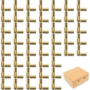 50 Pi&egrave;ces Mini Charni&egrave;re Cach&eacute;e Charni&egrave;re Invisible Baril Cylindrique Mini Dissimul&eacute; Charni&egrave;re Dor&eacute; Petite Charniere pour Bo&icirc;te &agrave; Bijoux en Bois,Meubles Miniatures Box(5 * 25mm) - Neuf
