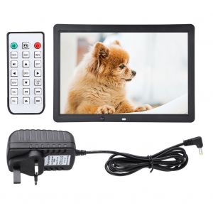 Cadre photo numerique multifonction HD 15,4 pouces avec detection de mouvement et telecommande (noir, Royaume-Uni) - Neuf