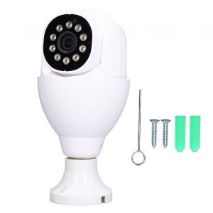 Camera de surveillance WiFi 1080p avec ampoule, suivi de mouvement, audio bidirectionnel, vision nocturne, pour interieur, 110-240 V - Neuf