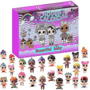 2023 Poup&eacute;es de No&euml;l Calendrier de l'Avent 24 jours Compte &agrave; rebours Calendrier Bo&icirc;te aveugle Beau B&eacute;b&eacute; Surprise Jouet No&euml;l Cadeau _a - Neuf