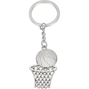 Eryi-Porte-Clés De Panier De Basket-Ball, Mini Porte-Clés De Sport Mignon En Forme De Ballon De Sport, Pendentif De Clé Pour Sac À Dos, Décoration Pour Hommes Et Femmes, Argent - Neuf