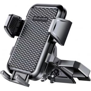 Kalanka-2024 Support Telephone Voiture Cd, Porte Telephone Voiture Stable Fente Cd, Socles T&eacute;l&eacute;phone Portable Automobile, Attache Portable Voiture Rotatif 360&deg;Universel Pour Iphone Samsung Smartphone - Neuf