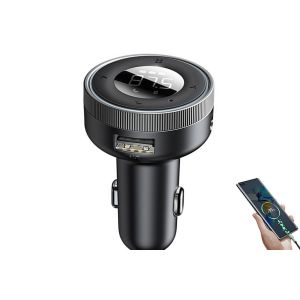 Kit mains libres Bluetooth 5.0 FM pour voiture avec chargeur USB et fonction mains libres - Neuf