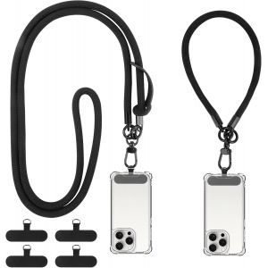 CHECARZHN--NO1-Cordon Telephone Portable Universelle Et Dragonne Collier Telephone Portable Avec 4 Patchs Laniere Telephone Portable Amovibles Convient Pour Tous Les Smartphones Et Plupart Des Coques - Neuf