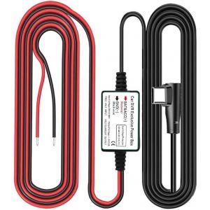 TIANYI-Kit de c&acirc;blage pour cam&eacute;ra embarqu&eacute;e, Port USB de Type C, kit de c&acirc;ble de Chargeur de Voiture DC 12 V u2013 24 V &agrave; 5 V/2,5 A Max avec fusible, Protection Basse Tension pour cam&eacute;ras embarqu&eacute;es - Neuf