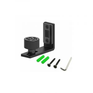 Ajustable Guide de Plancher Noir Guide Inférieur Pour Porte en Bois Coulissante Mur / porte - Neuf