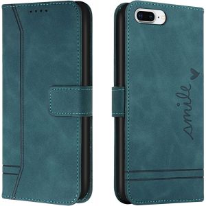 Kal-Coque Pour Iphone 8 Plus/Iphone 7 Plus, Protection Portefeuille Etui À Rabat Housse En Cuir Pu Avec Antichoc Tpu Magnétique Flip Pochette Housse Pour Iphone 8 Plus/7 Plus (5,5 Pouces) (Vert) - Neuf