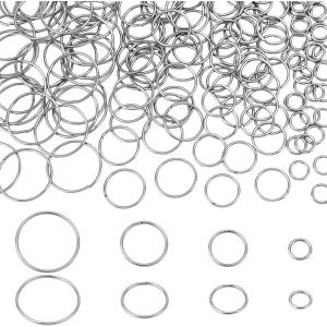 ERYI-200Pcs Anneaux Toriques En Métal Pour Anneau De Liaison En Macramé Grands Connecteurs Pour Porte Clés Colliers Pour Chiens Cintres Pour Plantes Artisanat Argent 15/25/30/40Mm - Neuf