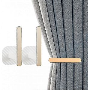 2 pcs or auto-adhésif en forme de L porte-rideaux,crochets muraux pour rideaux décoration de fenêtre - Neuf