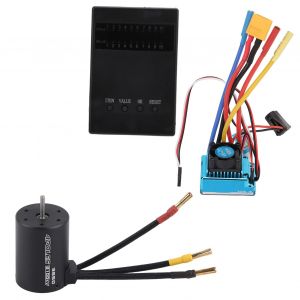 Kit De Moteur Sans Balais 3650 3100kv Avec Carte De Programmation à Prise Esc Xt60 120a Pour Voiture Rc 1/10 1/8 - Neuf