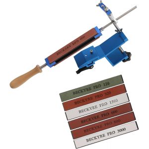 Aiguiseur Professionnel Avec 6 Pierres &Agrave; Aiguiser,Angle Fixe,Avec Syst&egrave;me De Serrage Rapide - Neuf