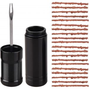Letnerny-Kit De R&eacute;paration De Pneus De V&eacute;lo Avec 20 Pi&egrave;ces Bacon Strips Plus Insertion Tool Fork Reamer, Bandes En Caoutchouc Pour V&eacute;lo Et Route Vtt - Neuf