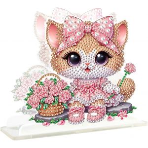 Eryi-Diamond Painting Porte-Serviettes Autoportant 15x15cm Diamant Peinture Nappe Distributeur Porte-Serviettes Distributeur De Serviettes Porte-Serviettes Pour Tables Cuisine Restaurant Chat - Neuf