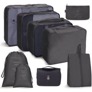 Ensemble de 9 cubes de rangement de voyage pour organiser et ranger vos bagages - Neuf