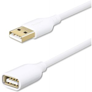 JGD-Rallonge USB 2.0 type A m&acirc;le vers type A femelle de 1,83 m pour chargement et synchronisation 3,05 m (10 ft) blanc - Neuf