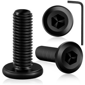 CHECARZHN--NO1-40 Pièces M5×16Mm Vis, Noir M5 Vis À Tête Plate À Six Pans Creux, Boulon M5, Acier Inoxydable A2 V2A Avec Clé Hexagonale - Neuf