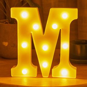 Lettre M Lettres Lumineuses Alphabet Lumineux Lampe Led Lettre - Neuf