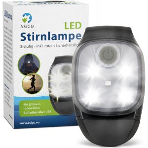 Lampe À Clip Led I Lampe Frontale Led Rechargeable Via Usb I Lampe Frontale Pour Enfants I Lampe De Sécurité I Parfait À Fixer Sur Vêtements, Sac À Dos, Vélo | 4 Modes D'éclairage. - Neuf