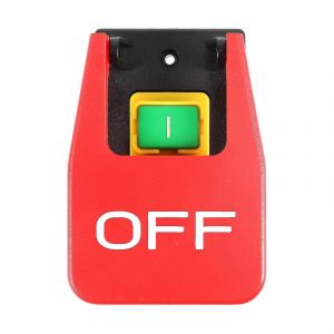 Off-On Red Cover Interrupteur à bouton-poussoir d'arrêt d'urgence 16A,protection contre les sous-tensions,électromagnétique - Neuf